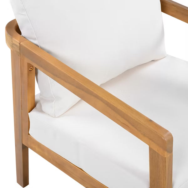 Polibi Acacia Wood Patio Conversation Set