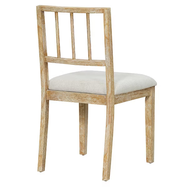 Polibi 6-Piece Dining Set with Oak Veneer Table, Natural Wood Wash & Beige