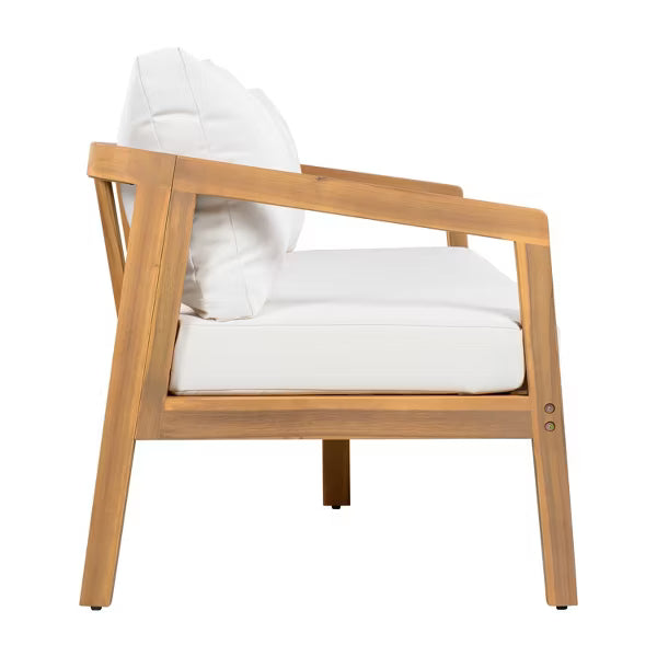 Polibi Acacia Wood Patio Conversation Set, 4-Piece