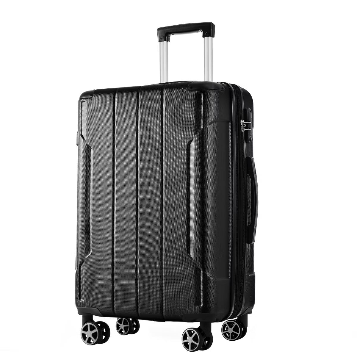 Polibi 28" Expandable Hardshell Checked Luggage, Black